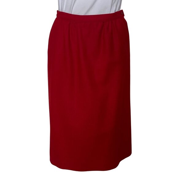Pendleton Vintage Red Pencil Skirt, 100% Virgin Wool Lined Women’s Size 10 - Picture 2 of 10